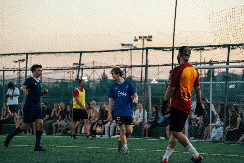 TP Team playing football at the final game of TP Football Festival 2025